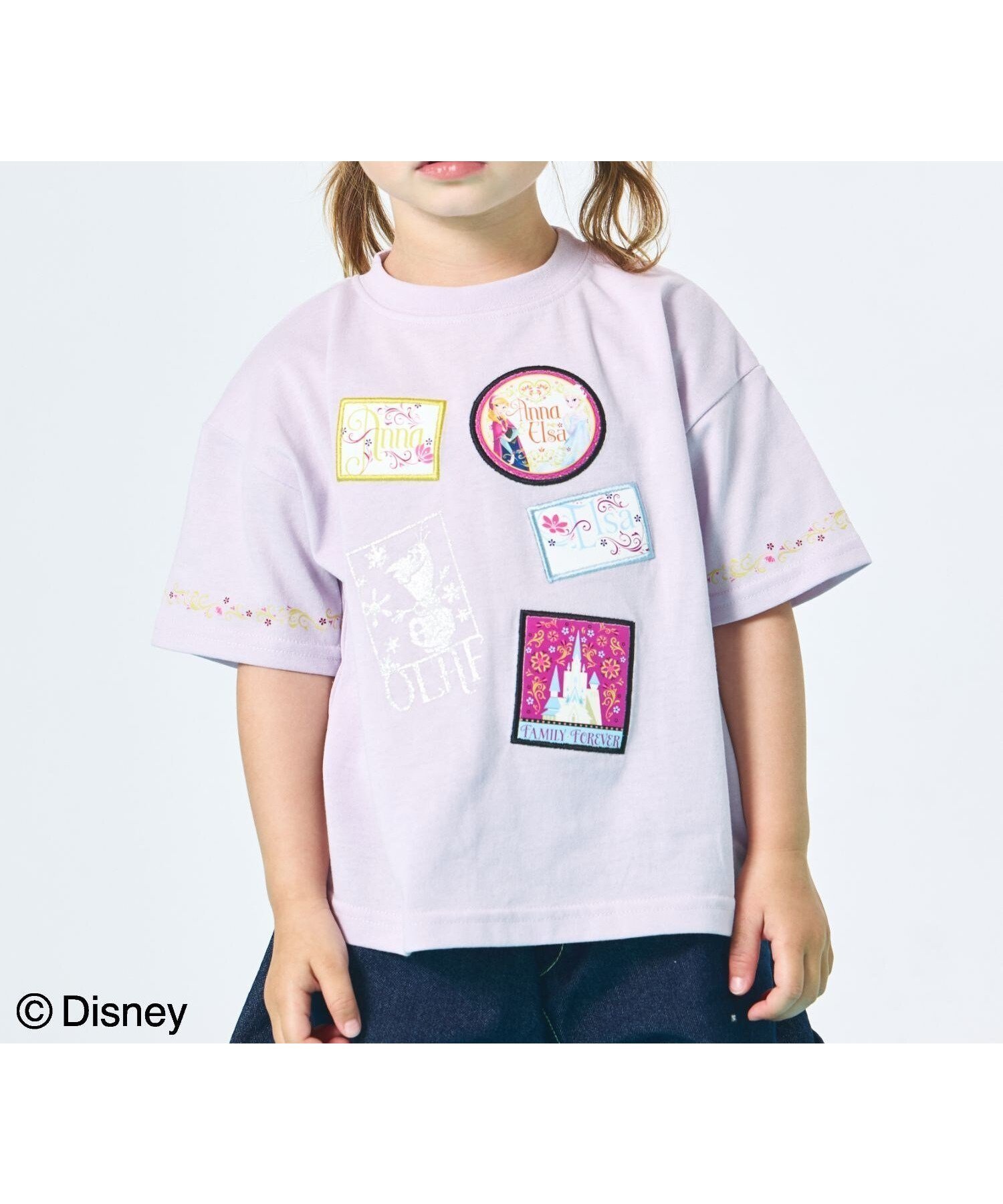 【ペアマノン/pairmanon / KIDS】の【アナと雪の女王】ガールズ アソートデザイン 半袖Tシャツ インテリア・キッズ・メンズ・レディースファッション・服の通販 founy(ファウニー) 　ファッション　Fashion　キッズファッション　Fashion for Kids　おすすめ　Recommended / Our Picks　モチーフ　Motif, Design Theme　半袖　Short Sleeve, Half Sleeve　ラベンダー92|ID: prp329100004974709 ipo3291000000037295032