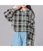 【ベベ オンライン ストア/BEBE ONLINE STORE / KIDS】のシアー短丈チェックシャツ タンクトップスセット(130~160cm) ブラック系|ID: prp329100004974730 ipo3291000000037295131