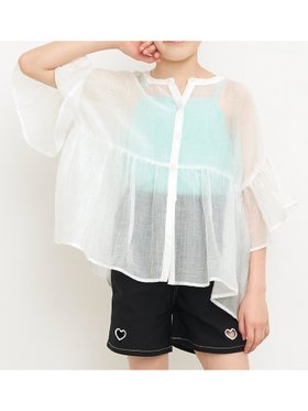 【コカ/coca / KIDS】のキッズ 親子お揃い シアークレープブラウス 大人の最旬トレンドファッション＆コーディネート founy(ファウニー) ファッション Fashion キッズファッション Fashion for Kids |ID:prp329100004974738
