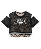 【ナルミヤ オンライン/NARUMIYA ONELINE / KIDS】のメッシュ肩あき半袖トップス+タンクトップセット 黒|ID: prp329100004974784 ipo3291000000037295290