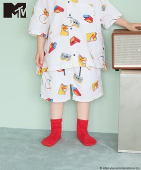 【ローリーズファーム/LOWRYS FARM / KIDS】のMTVプリントショートパンツ 大人の最旬トレンドファッション＆コーディネート founy(ファウニー) ファッション Fashion キッズファッション Fashion for Kids ボトムス Bottoms おすすめ Recommended / Our Picks ショート Short, Short Length セットアップ Set-Up, Coordinated Outfit モチーフ Motif, Design Theme 夏 Summer |ID:prp329100004974800