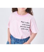 【ペアマノン/pairmanon / KIDS】の【綿100%】ガールズ ロゴ刺繍 ボーダー半袖Tシャツ 大人の最旬トレンドファッション＆コーディネート founy(ファウニー) ファッション Fashion キッズファッション Fashion for Kids おすすめ Recommended / Our Picks フロント Front, Front Design ボーダー Border, Stripe 半袖 Short Sleeve, Half Sleeve 夏 Summer thumbnail ピンクボーダー20|ID: prp329100004974809 ipo3291000000037295368