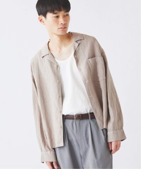【ジャーナルスタンダード レリューム/JOURNAL STANDARD relume / MEN】のEuropean Flax / ヨーロピアンフラックス 製品染め オープンカラーシャツ 大人の最旬トレンドファッション＆コーディネート founy(ファウニー) ファッション Fashion メンズファッション Fashion for Men イエロー Yellow インナー Innerwear ヴィンテージ Vintage Style 春 Spring シャーリング Shirring, Ruched シンプル Simple, Minimal トレンド Trend, Trending Now ボックス Boxy, Box Shape ミックス Mix, Mixed Style リゾート Resort, Vacation Style リネン Linen, Linen Fabric ロング Long, Long-Length S/S・春夏 SS, Spring/Summer, Warm Season おすすめ Recommended / Our Picks 夏 Summer エレガント 上品 Elegant |ID:prp329100004974847