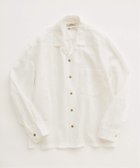 【ジャーナルスタンダード レリューム/JOURNAL STANDARD relume / MEN】のEuropean Flax / ヨーロピアンフラックス 製品染め オープンカラーシャツ ホワイト|ID: prp329100004974847 ipo3291000000037295550