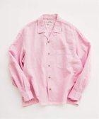 【ジャーナルスタンダード レリューム/JOURNAL STANDARD relume / MEN】のEuropean Flax / ヨーロピアンフラックス 製品染め オープンカラーシャツ ピンク|ID: prp329100004974847 ipo3291000000037295552