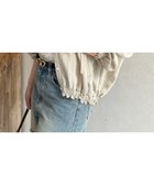 【ゼヴォン/Thevon】のストライプ柄フーディーブルゾン ベージュ|ID: prp329100004974874 ipo3291000000037295661