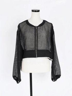 【ヴァン/Vin】のシアーメッシュショートジャケット 大人の最旬トレンドファッション＆コーディネート founy(ファウニー) ファッション Fashion レディースファッション Fashion for Women アウター Coat / Outerwear Collection レディースジャケット・軽アウター Jackets インナー Innerwear コンパクト Compact, Small Size スポーティ Sporty, Casual Athletic スリーブ Sleeve, Long Sleeve / Short Sleeve トリミング Trimming, Decorative Edge バランス Balance, Style Balance メッシュ Mesh, Net Fabric 羽織 Haori, Light Jacket |ID:prp329100004974907