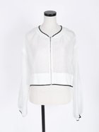 【ヴァン/Vin】のシアーメッシュショートジャケット 大人の最旬トレンドファッション＆コーディネート founy(ファウニー) ファッション Fashion レディースファッション Fashion for Women アウター Coat / Outerwear Collection レディースジャケット・軽アウター Jackets インナー Innerwear コンパクト Compact, Small Size スポーティ Sporty, Casual Athletic スリーブ Sleeve, Long Sleeve / Short Sleeve トリミング Trimming, Decorative Edge バランス Balance, Style Balance メッシュ Mesh, Net Fabric 羽織 Haori, Light Jacket thumbnail ホワイト|ID: prp329100004974907 ipo3291000000037295757