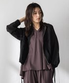 【メイソングレイ/MAYSON GREY】のメッシュジャガードノーカラーブルゾン ブラック|ID: prp329100004974912 ipo3291000000037295778