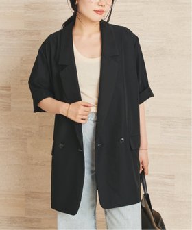 【プラージュ/Plage】のR IAM BIG ハーフスリーブ ジャケット 大人の最旬トレンドファッション＆コーディネート founy(ファウニー) ファッション Fashion レディースファッション Fashion for Women アウター Coat / Outerwear Collection レディースジャケット・軽アウター Jackets シンプル Simple, Minimal ジャケット Jacket, Outerwear ジュエリー Jewelry, Accessories スリーブ Sleeve, Long Sleeve / Short Sleeve タンク Tank Top, Sleeveless Top ハーフ Half, Half-Length ビッグ Big, Oversized マニッシュ Mannish, Boyish |ID:prp329100004974919