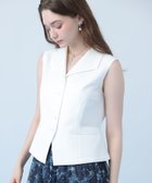 【アナイ/ANAYI】のドライスラブ衿付きジレ セットアップ対応商品 white|ID: prp329100004974923 ipo3291000000037295840