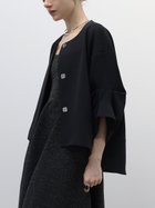 【ラシュッド/LASUD】のアームギャザージョーゼットジャケット ブラック|ID: prp329100004974928 ipo3291000000037295857