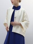 【ラシュッド/LASUD】のアームギャザージョーゼットジャケット オフホワイト|ID: prp329100004974928 ipo3291000000037295858