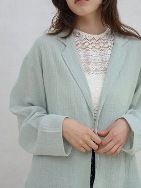【ラシュッド/LASUD】のLinen cotton tailored jacket 大人の最旬トレンドファッション＆コーディネート founy(ファウニー) ファッション Fashion レディースファッション Fashion for Women アウター Coat / Outerwear Collection レディースジャケット・軽アウター Jackets シンプル Simple, Minimal タンク Tank Top, Sleeveless Top デニム Denim, Jeans Material バランス Balance, Style Balance リネン Linen, Linen Fabric ワイド Wide, Wide Fit |ID:prp329100004974929
