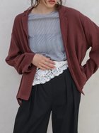 【ラシュッド/LASUD】のLinen cotton tailored jacket エンジ|ID: prp329100004974929 ipo3291000000037295863