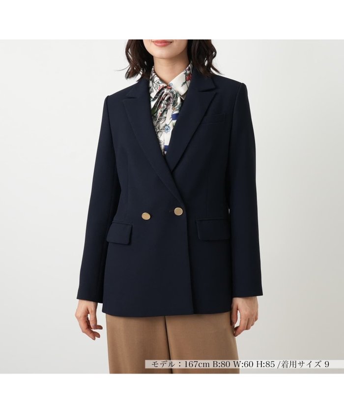 【レリアン/LEILIAN】のダブルブレストブレザー インテリア・キッズ・メンズ・レディースファッション・服の通販 founy(ファウニー) https://founy.com/ ファッション Fashion レディースファッション Fashion for Women イタリア Italy クラシカル Classical, Vintage-Inspired ジャケット Jacket, Outerwear パイピング Piping, Trim Design ポケット Pocket, Pocket Detail 夏 Summer |ID: prp329100004974934 ipo3291000000037295875