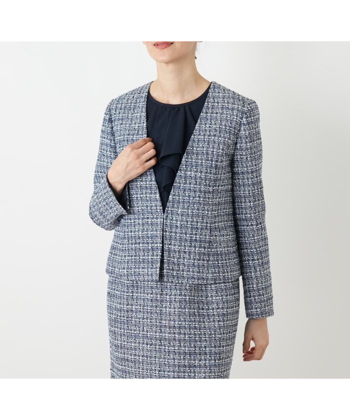 【レリアン/LEILIAN】のミックスツイードジャケット インテリア・キッズ・メンズ・レディースファッション・服の通販 founy(ファウニー) https://founy.com/ ファッション Fashion レディースファッション Fashion for Women アウター Coat / Outerwear Collection レディースジャケット・軽アウター Jackets インナー Innerwear ツイード Twill, Twill Weave ミックス Mix, Mixed Style |ID: prp329100004974936 ipo3291000000037295880