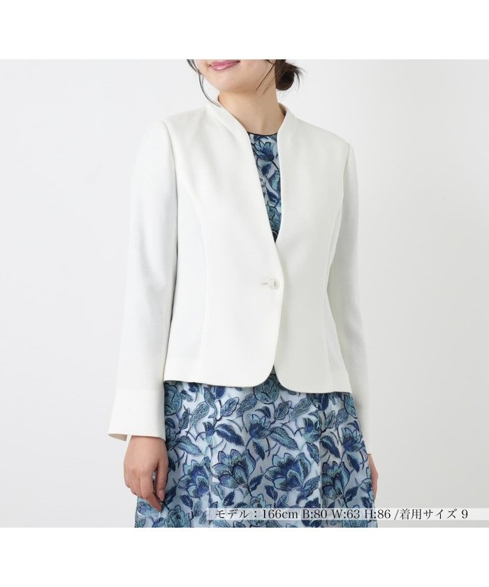 【レリアン/LEILIAN】のジャカードジャケット【セレモニー】 インテリア・キッズ・メンズ・レディースファッション・服の通販 founy(ファウニー) https://founy.com/ ファッション Fashion レディースファッション Fashion for Women アウター Coat / Outerwear Collection レディースジャケット・軽アウター Jackets ジャカード／ジャガード Jacquard, Woven Pattern ジャケット Jacket, Outerwear セレモニー Ceremony フィット Fit, Slim Fit ポケット Pocket, Pocket Detail エレガント 上品 Elegant 夏 Summer |ID: prp329100004974941 ipo3291000000037295891