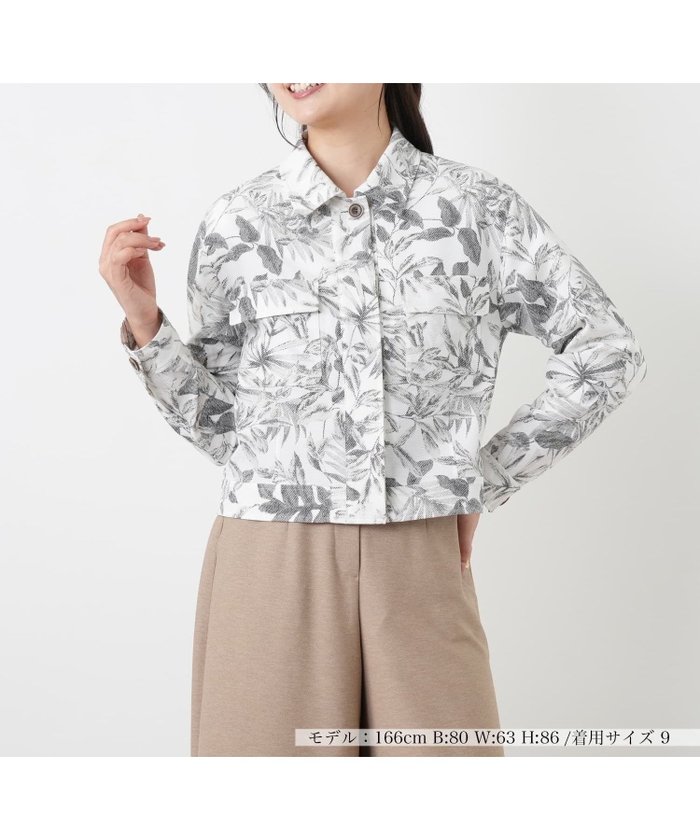 【レリアン/LEILIAN】のサッカー地ショールジャケット インテリア・キッズ・メンズ・レディースファッション・服の通販 founy(ファウニー) https://founy.com/ ファッション Fashion レディースファッション Fashion for Women アウター Coat / Outerwear Collection レディースジャケット・軽アウター Jackets ウォッシャブル Machine Washable サッカー Seersucker, Summer Fabric ショート Short, Short Length ショール Shawl, Wrap ジャケット Jacket, Outerwear トレンド Trend, Trending Now ポケット Pocket, Pocket Detail リーフ Leaf, Botanical Leaf 夏 Summer |ID: prp329100004974943 ipo3291000000037295898
