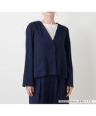 【レリアン/LEILIAN】のノーカラーVネックジャケット【BOURGE】 ネイビー系|ID: prp329100004974948 ipo3291000000037295916
