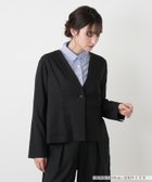 【レリアン/LEILIAN】のノーカラーVネックジャケット【BOURGE】 ブラック|ID: prp329100004974948 ipo3291000000037295918