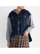 【ヴァン/Vin】のニットドッキングデニムジャケット ネイビー|ID: prp329100004974980 ipo3291000000037296006