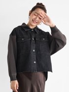 【ヴァン/Vin】のニットドッキングデニムジャケット ブラック|ID: prp329100004974980 ipo3291000000037296007