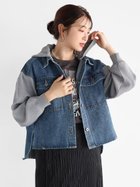 【ヴァン/Vin】のニットドッキングデニムジャケット ブルー|ID: prp329100004974980 ipo3291000000037296008