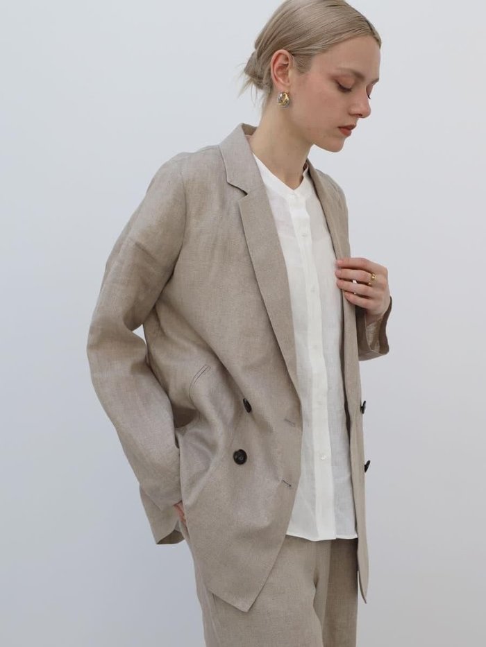 【ラシュッド/LASUD】のウォッシュリネンテーラードジャケット インテリア・キッズ・メンズ・レディースファッション・服の通販 founy(ファウニー) https://founy.com/ ファッション Fashion レディースファッション Fashion for Women アウター Coat / Outerwear Collection レディースジャケット・軽アウター Jackets テーラードジャケット / 通勤・きれいめスタイル Tailored Jackets & Blazers ジャケット Jacket, Outerwear タンブラー Tumbler, Travel Mug テーラード Tailored, Tailored Fit フランス France, French リラックス Relax, Relaxed Fit 夏 Summer エレガント 上品 Elegant |ID: prp329100004974996 ipo3291000000037296058