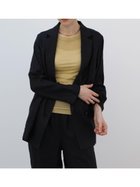 【ラシュッド/LASUD】のウォッシュリネンテーラードジャケット ブラック|ID: prp329100004974996 ipo3291000000037296060