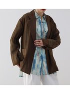 【ラシュッド/LASUD】のテーラードシアージャケット 大人の最旬トレンドファッション＆コーディネート founy(ファウニー) ファッション Fashion レディースファッション Fashion for Women アウター Coat / Outerwear Collection レディースジャケット・軽アウター Jackets インナー Innerwear シアー Sheer, See-Through エレガント 上品 Elegant 人気 Popular, Best Seller thumbnail ブラウン|ID: prp329100004974997 ipo3291000000037296062