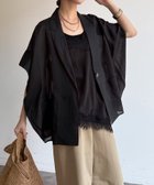 【ドゥドゥ/DouDou】の【WEB限定】コットンシアータックジャケット 大人の最旬トレンドファッション＆コーディネート founy(ファウニー) ファッション Fashion レディースファッション Fashion for Women アウター Coat / Outerwear Collection レディースジャケット・軽アウター Jackets スマート Smart, Elegant フォルム Silhouette, Form S/S・春夏 SS, Spring/Summer, Warm Season 再入荷 Restock / Back in Stock 夏 Summer エレガント 上品 Elegant 2026年 2026 2026春夏・S/S Spring/Summer 2026 SS26 thumbnail ブラック|ID: prp329100004975002 ipo3291000000037296085