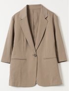【タカキュー/TAKA-Q】のストレッチ ウォッシャブル リネン混 1ボタン 7分袖 ジャケット 茶(セットアップ可能) 大人の最旬トレンドファッション＆コーディネート founy(ファウニー) ファッション Fashion レディースファッション Fashion for Women アウター Coat / Outerwear Collection レディースジャケット・軽アウター Jackets ウォッシャブル Machine Washable ジャケット Jacket, Outerwear ストレッチ Stretch, Stretchy Fabric スリット Slit, Slit Detail セットアップ Set-Up, Coordinated Outfit タンク Tank Top, Sleeveless Top フォーマル Formal, Dressy ベーシック Basic, Essential ポケット Pocket, Pocket Detail リネン Linen, Linen Fabric 夏 Summer thumbnail 30茶|ID: prp329100004975007 ipo3291000000037296104