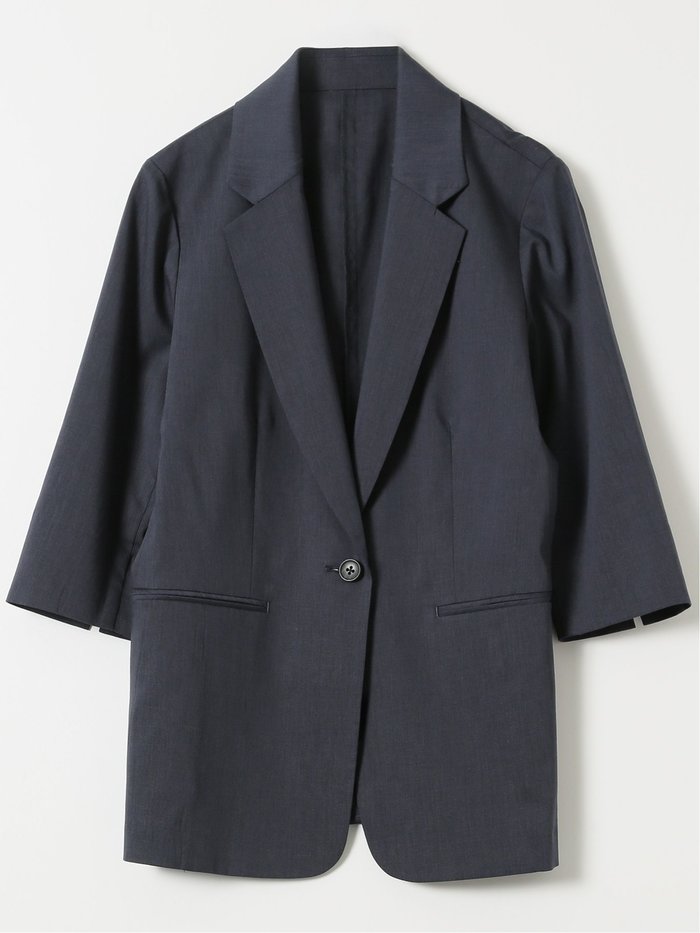 【タカキュー/TAKA-Q】のストレッチ ウォッシャブル リネン混 1ボタン 7分袖 ジャケット 紺(セットアップ可能) インテリア・キッズ・メンズ・レディースファッション・服の通販 founy(ファウニー) https://founy.com/ ファッション Fashion レディースファッション Fashion for Women アウター Coat / Outerwear Collection レディースジャケット・軽アウター Jackets ウォッシャブル Machine Washable ジャケット Jacket, Outerwear ストレッチ Stretch, Stretchy Fabric スリット Slit, Slit Detail セットアップ Set-Up, Coordinated Outfit タンク Tank Top, Sleeveless Top フォーマル Formal, Dressy ベーシック Basic, Essential ポケット Pocket, Pocket Detail リネン Linen, Linen Fabric 夏 Summer |ID: prp329100004975008 ipo3291000000037296105