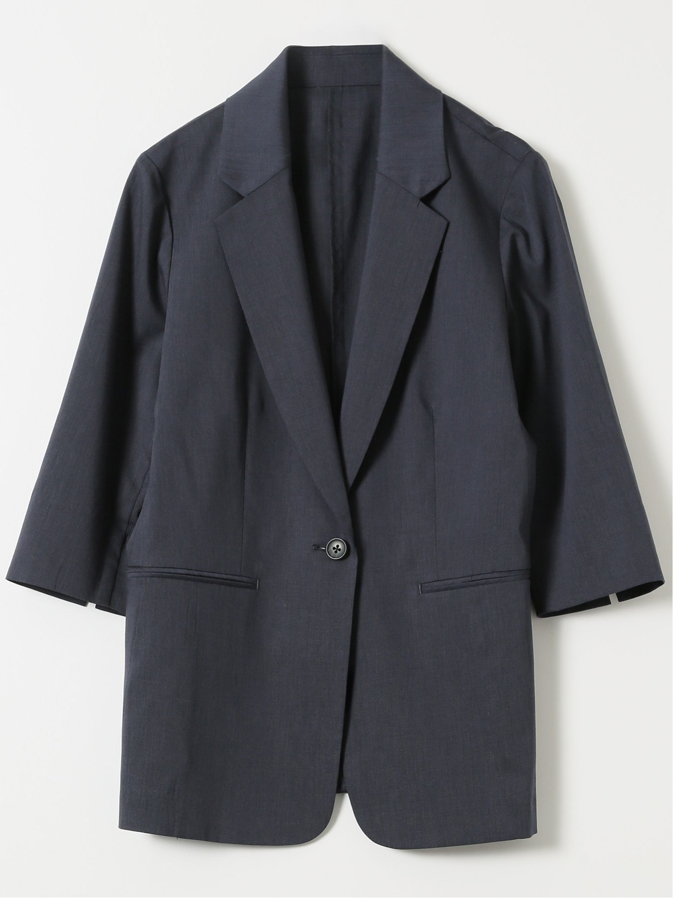 【タカキュー/TAKA-Q】のストレッチ ウォッシャブル リネン混 1ボタン 7分袖 ジャケット 紺(セットアップ可能) 大人の最旬トレンドファッション＆コーディネート founy(ファウニー) 　ファッション　Fashion　レディースファッション　Fashion for Women　アウター　Coat / Outerwear Collection　レディースジャケット・軽アウター　Jackets　ウォッシャブル　Machine Washable　ジャケット　Jacket, Outerwear　ストレッチ　Stretch, Stretchy Fabric　スリット　Slit, Slit Detail　セットアップ　Set-Up, Coordinated Outfit　タンク　Tank Top, Sleeveless Top　フォーマル　Formal, Dressy　ベーシック　Basic, Essential　ポケット　Pocket, Pocket Detail　リネン　Linen, Linen Fabric　夏　Summer　 other-1|ID: prp329100004975008 ipo3291000000037296105