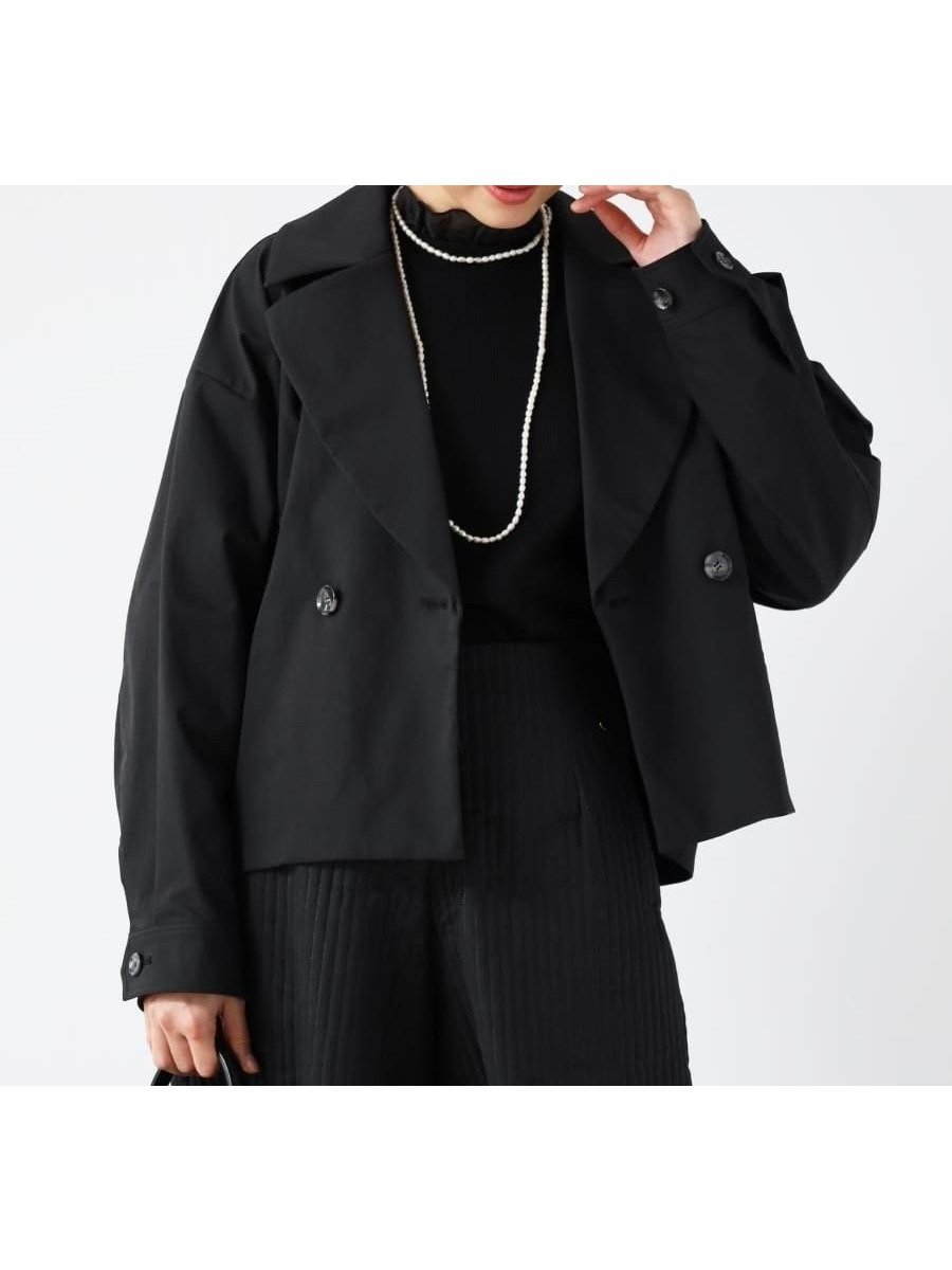【ヴァン/Vin】のスプリングショートコート インテリア・キッズ・メンズ・レディースファッション・服の通販 founy(ファウニー) 　ファッション　Fashion　レディースファッション　Fashion for Women　アウター　Coat / Outerwear Collection　コート・ロングコート・ピーコート　Long Coats, Peacoats & More　インナー　Innerwear　ショート　Short, Short Length　ブラック|ID: prp329100004975013 ipo3291000000037296122