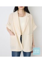 【アズール バイ マウジー/AZUL by moussy】のCOMFORA AIRハーフスリーブジャケット 大人の最旬トレンドファッション＆コーディネート founy(ファウニー) ファッション Fashion レディースファッション Fashion for Women アウター Coat / Outerwear Collection レディースジャケット・軽アウター Jackets インナー Innerwear 春 Spring カットソー Cut and Sewn Top ジャケット Jacket, Outerwear スリーブ Sleeve, Long Sleeve / Short Sleeve セットアップ Set-Up, Coordinated Outfit タンク Tank Top, Sleeveless Top デニム Denim, Jeans Material ハーフ Half, Half-Length ボトム Bottoms, Lower Wear ワイド Wide, Wide Fit S/S・春夏 SS, Spring/Summer, Warm Season おすすめ Recommended / Our Picks 夏 Summer thumbnail IVOY3|ID: prp329100004975016 ipo3291000000037296132