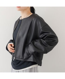 【アバハウスマヴィ/abahouse mavie】のソフトレザーライクジップブルゾン 大人の最旬トレンドファッション＆コーディネート founy(ファウニー) ファッション Fashion レディースファッション Fashion for Women アウター Coat / Outerwear Collection ブルゾンジャケット・スポーティアウター Blouson Jackets おすすめ Recommended / Our Picks ショート Short, Short Length トレンド Trend, Trending Now フェイクレザー Faux Leather, PU Leather フォルム Silhouette, Form ボトム Bottoms, Lower Wear ワイド Wide, Wide Fit エレガント 上品 Elegant |ID:prp329100004975041