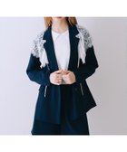 【セルフィスト/SELFIST】のレース付きテーラドカラージャケット ネイビー|ID: prp329100004975047 ipo3291000000037296239