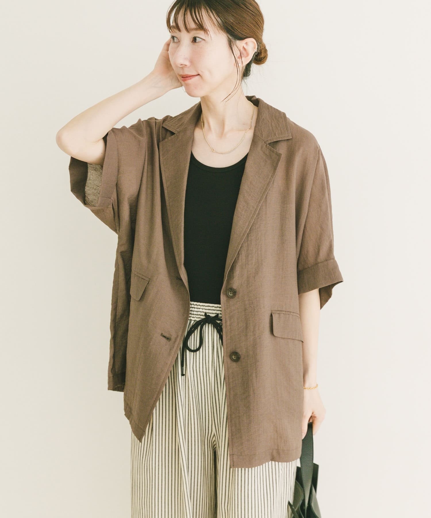 【アイテムズアーバンリサーチ/ITEMS URBAN RESEARCH】のシアードルマンジャケット インテリア・キッズ・メンズ・レディースファッション・服の通販 founy(ファウニー) 　ファッション　Fashion　レディースファッション　Fashion for Women　アウター　Coat / Outerwear Collection　レディースジャケット・軽アウター　Jackets　2026年　2026　2026春夏・S/S　Spring/Summer 2026 SS26　シアー　Sheer, See-Through　バランス　Balance, Style Balance　夏　Summer　S/S・春夏　SS, Spring/Summer, Warm Season　ブラウン|ID: prp329100004975055 ipo3291000000037296269