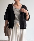 【ドゥドゥ/DouDou】の【WEB限定】5分袖メッシュ半袖ジャケット ブラック|ID: prp329100004975060 ipo3291000000037296298