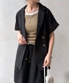 【ドゥドゥ/DouDou】の【WEB限定/セットアップ可能】ショートスリーブジャケット 大人の最旬トレンドファッション＆コーディネート founy(ファウニー) ファッション Fashion レディースファッション Fashion for Women アウター Coat / Outerwear Collection レディースジャケット・軽アウター Jackets シンプル Simple, Minimal ジャケット Jacket, Outerwear スマート Smart, Elegant セットアップ Set-Up, Coordinated Outfit 雑誌 Magazine, Fashion Magazine ハーフ Half, Half-Length バランス Balance, Style Balance リラックス Relax, Relaxed Fit ロング Long, Long-Length S/S・春夏 SS, Spring/Summer, Warm Season 再入荷 Restock / Back in Stock おすすめ Recommended / Our Picks 夏 Summer エレガント 上品 Elegant 2026年 2026 2026春夏・S/S Spring/Summer 2026 SS26 thumbnail ブラック|ID: prp329100004975061 ipo3291000000037296303