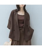 【ラコレ/LAKOLE】のメッシュハーフスリーブジャケット ブラウン|ID: prp329100004975097 ipo3291000000037296439