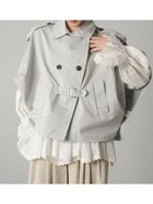 【ラシュッド/LASUD】のTrench cape jacket ライトグレー|ID: prp329100004975116 ipo3291000000037296525