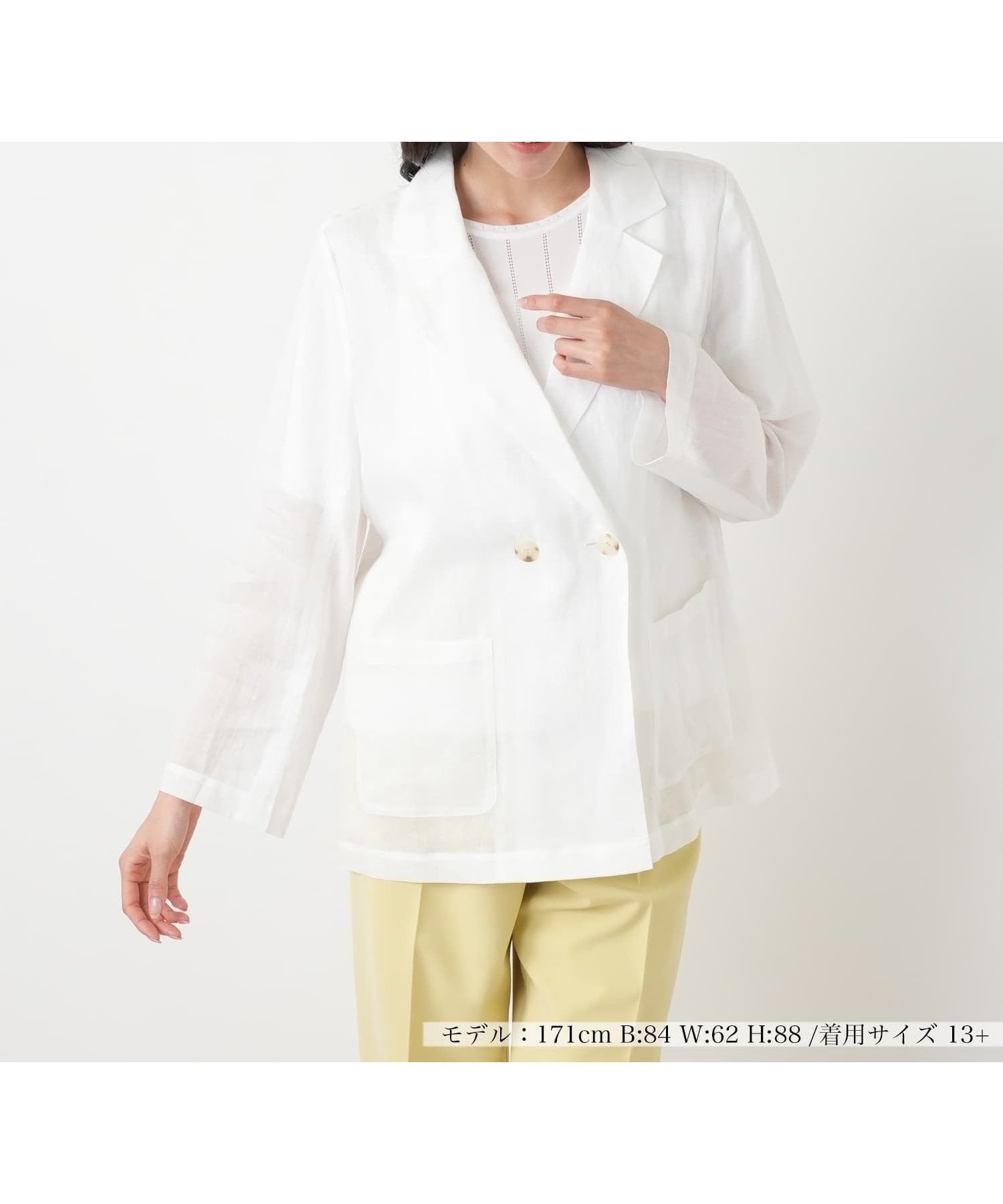 【レリアンプラスハウス/Leilian PLUS HOUSE】のジャケット【NEMIKA】 インテリア・キッズ・メンズ・レディースファッション・服の通販 founy(ファウニー) 　ファッション　Fashion　レディースファッション　Fashion for Women　アウター　Coat / Outerwear Collection　レディースジャケット・軽アウター　Jackets　エレガント 上品　Elegant　ジャケット　Jacket, Outerwear　ビジネス 仕事 通勤　Business / Work / Commuting　フォーマル　Formal, Dressy　ポケット　Pocket, Pocket Detail　マニッシュ　Mannish, Boyish　モダン　Modern, Contemporary　夏　Summer　長袖　Long Sleeve, Full Sleeve　アイボリー|ID: prp329100004975124 ipo3291000000037296550