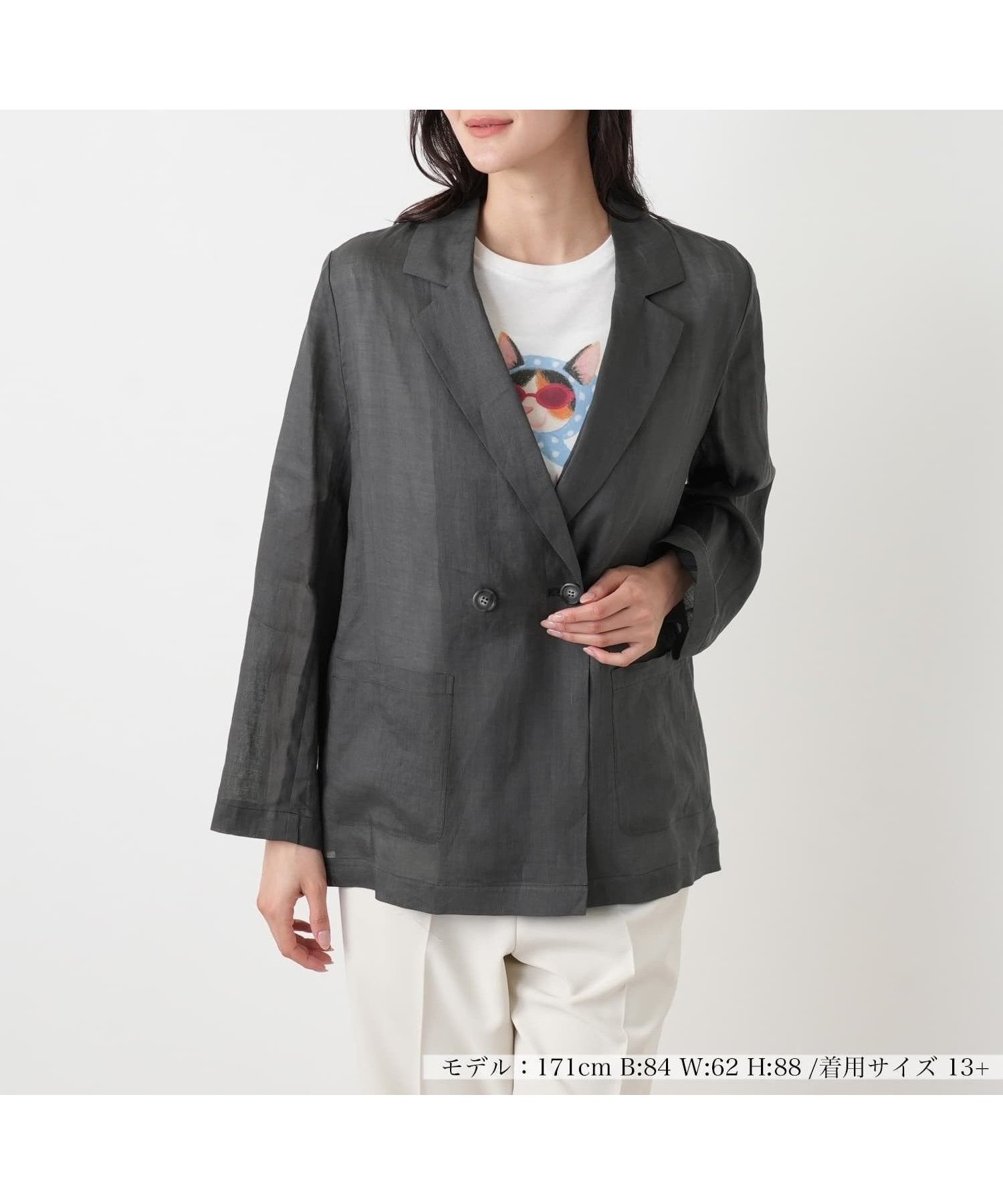 【レリアンプラスハウス/Leilian PLUS HOUSE】のジャケット【NEMIKA】 インテリア・キッズ・メンズ・レディースファッション・服の通販 founy(ファウニー) 　ファッション　Fashion　レディースファッション　Fashion for Women　アウター　Coat / Outerwear Collection　レディースジャケット・軽アウター　Jackets　エレガント 上品　Elegant　ジャケット　Jacket, Outerwear　ビジネス 仕事 通勤　Business / Work / Commuting　フォーマル　Formal, Dressy　ポケット　Pocket, Pocket Detail　マニッシュ　Mannish, Boyish　モダン　Modern, Contemporary　夏　Summer　長袖　Long Sleeve, Full Sleeve　チャコール系|ID: prp329100004975124 ipo3291000000037296551