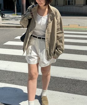 【キャナルジーン/CANAL JEAN】のEl mar コットンナイロンスタンドカラーブルゾン 大人の最旬トレンドファッション＆コーディネート founy(ファウニー) ファッション Fashion レディースファッション Fashion for Women アウター Coat / Outerwear Collection ブルゾンジャケット・スポーティアウター Blouson Jackets カットソー Cut and Sewn Top シンプル Simple, Minimal スタンド Stand Collar, Upright Stand ドローコード Drawcord, Drawstring Cord ポケット Pocket, Pocket Detail |ID:prp329100004975132
