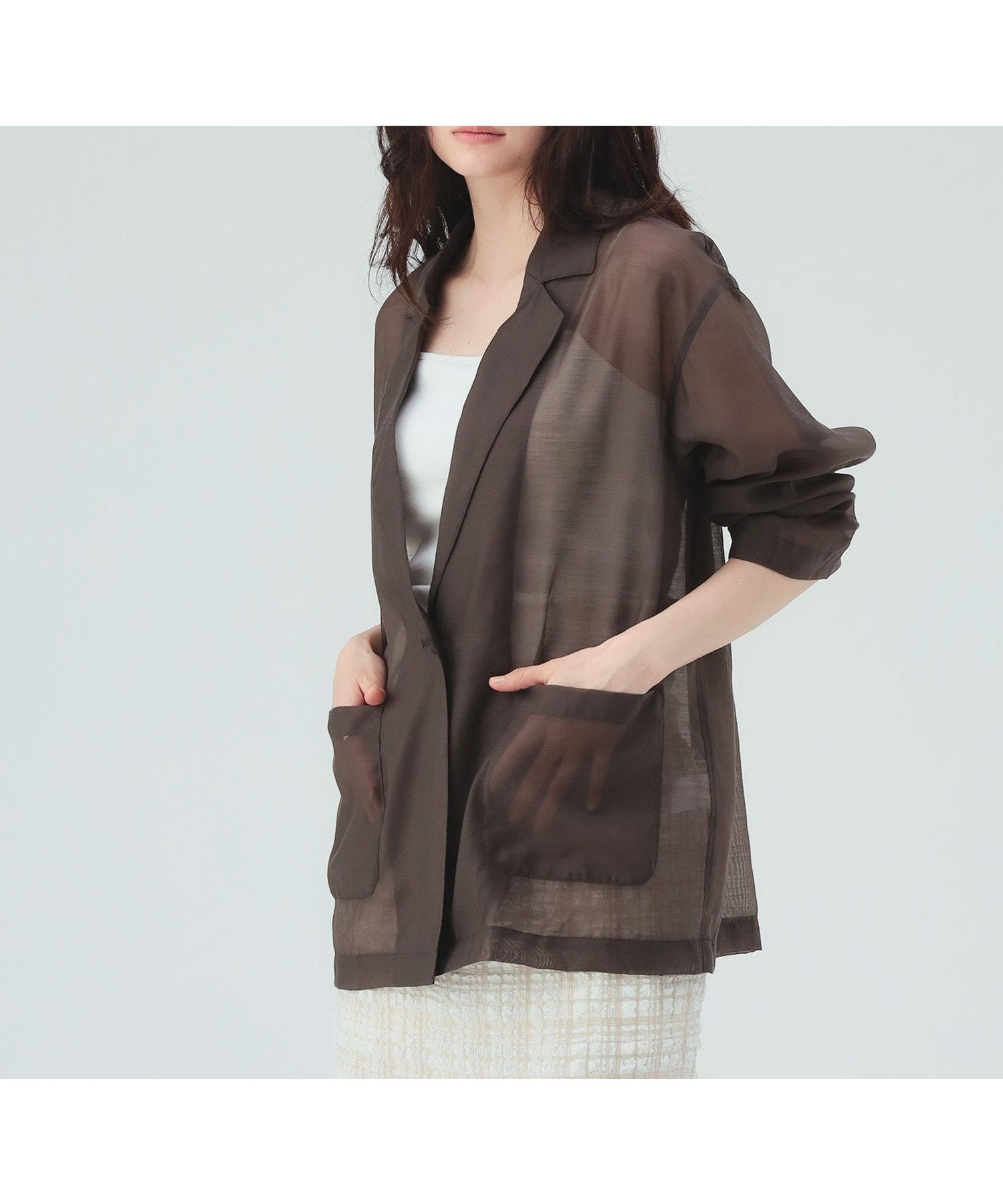 【ビームス ハート/BEAMS HEART】のシアー ルーズ ジャケット 26SS ウォッシャブル インテリア・キッズ・メンズ・レディースファッション・服の通販 founy(ファウニー) 　ファッション　Fashion　レディースファッション　Fashion for Women　アウター　Coat / Outerwear Collection　レディースジャケット・軽アウター　Jackets　ウォッシャブル　Machine Washable　春　Spring　キャミソール　Camisole, Spaghetti Strap Top　キャミワンピース　Cami Dress, Slip Dress　シアー　Sheer, See-Through　ショルダー　Shoulder, Shoulder Strap　ジャケット　Jacket, Outerwear　タンク　Tank Top, Sleeveless Top　デニム　Denim, Jeans Material　トレンド　Trend, Trending Now　ドロップ　Drop Shoulder, Dropped Style　長袖　Long Sleeve, Full Sleeve　ルーズ　Loose, Oversized　S/S・春夏　SS, Spring/Summer, Warm Season　おすすめ　Recommended / Our Picks　夏　Summer　2026年　2026　2026春夏・S/S　Spring/Summer 2026 SS26　DARK BROWN|ID: prp329100004975133 ipo3291000000037296597