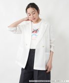 【ネミカ/NEMIKA】のダブルテーラードジャケット【NEMIKA】 大人の最旬トレンドファッション＆コーディネート founy(ファウニー) ファッション Fashion レディースファッション Fashion for Women アウター Coat / Outerwear Collection レディースジャケット・軽アウター Jackets テーラードジャケット / 通勤・きれいめスタイル Tailored Jackets & Blazers カーディガン Cardigan, Knitwear シアー Sheer, See-Through デニム Denim, Jeans Material ポケット Pocket, Pocket Detail リラックス Relax, Relaxed Fit 夏 Summer thumbnail アイボリー|ID: prp329100004975141 ipo3291000000037296623