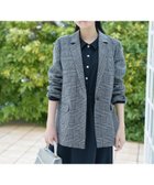 【キャラオクルス/CARA OCRUZ】の麻のチェック柄 テーラードジャケット 大人の最旬トレンドファッション＆コーディネート founy(ファウニー) ファッション Fashion レディースファッション Fashion for Women アウター Coat / Outerwear Collection レディースジャケット・軽アウター Jackets テーラードジャケット / 通勤・きれいめスタイル Tailored Jackets & Blazers スマート Smart, Elegant チェック Check, Plaid, Tartan テーラード Tailored, Tailored Fit フォーマル Formal, Dressy ポケット Pocket, Pocket Detail エレガント 上品 Elegant 夏 Summer 春 Spring S/S・春夏 SS, Spring/Summer, Warm Season thumbnail ブラック|ID: prp329100004975153 ipo3291000000037296668